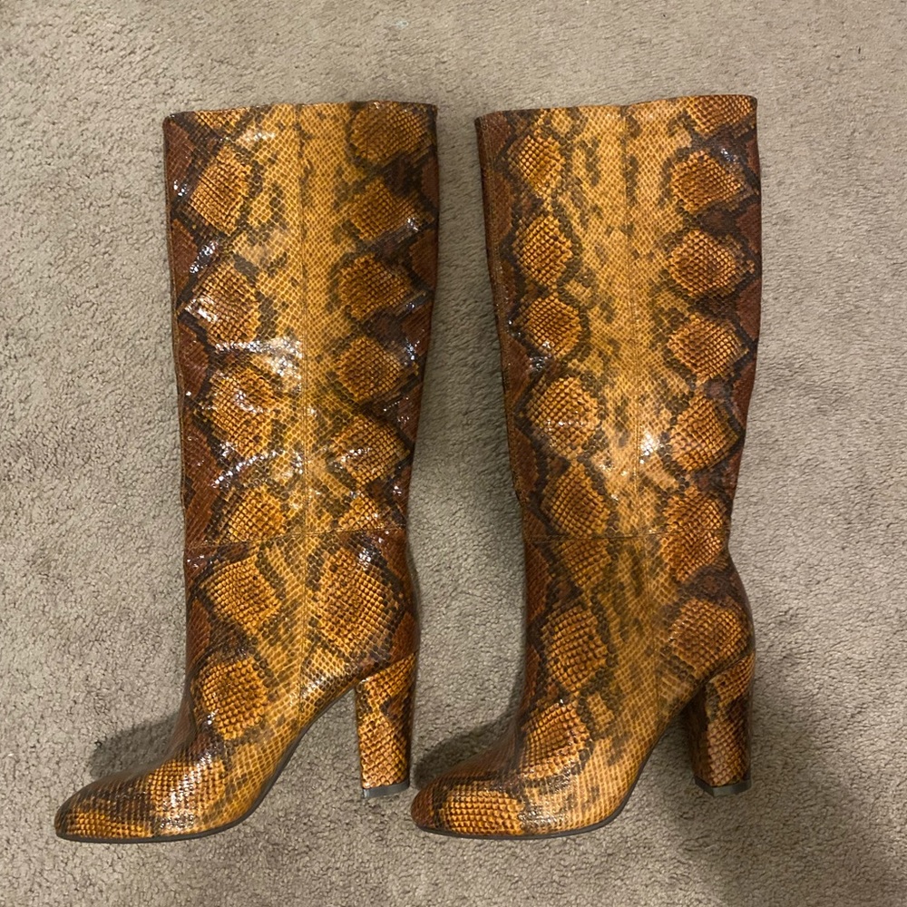 Snake skin boots